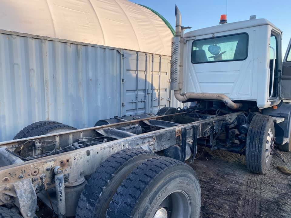 Truck chassis back to raw metal